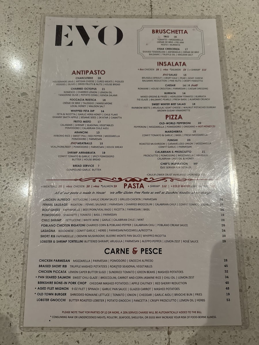 EVO Old Town Scottsdale Menu - Image 2